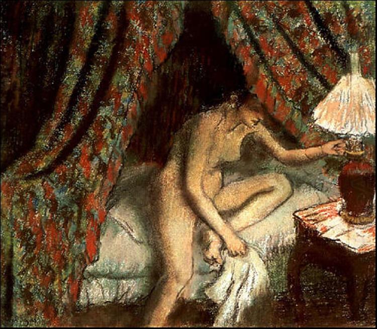 Retiring, Edgar Degas